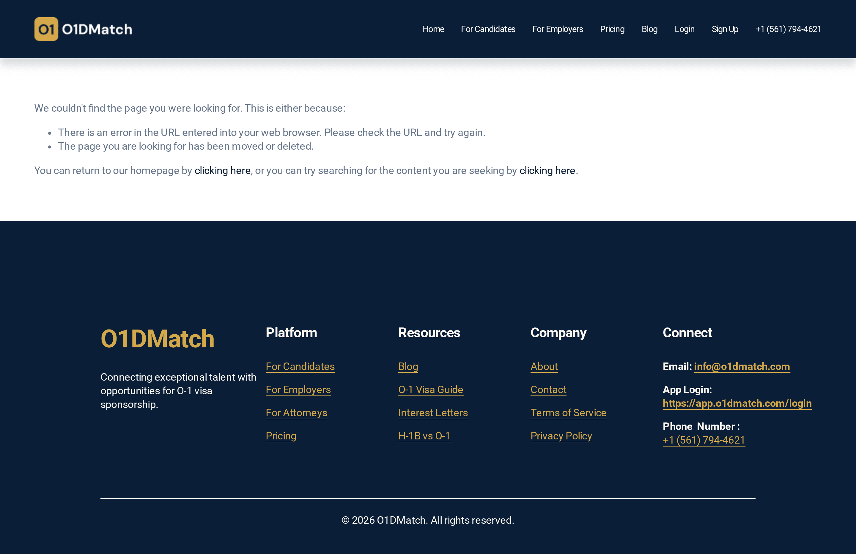 O1DMatch candidate sign-up and scoring flow